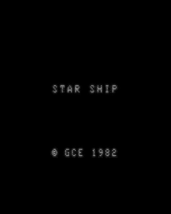 Starship title screen for Vectrex